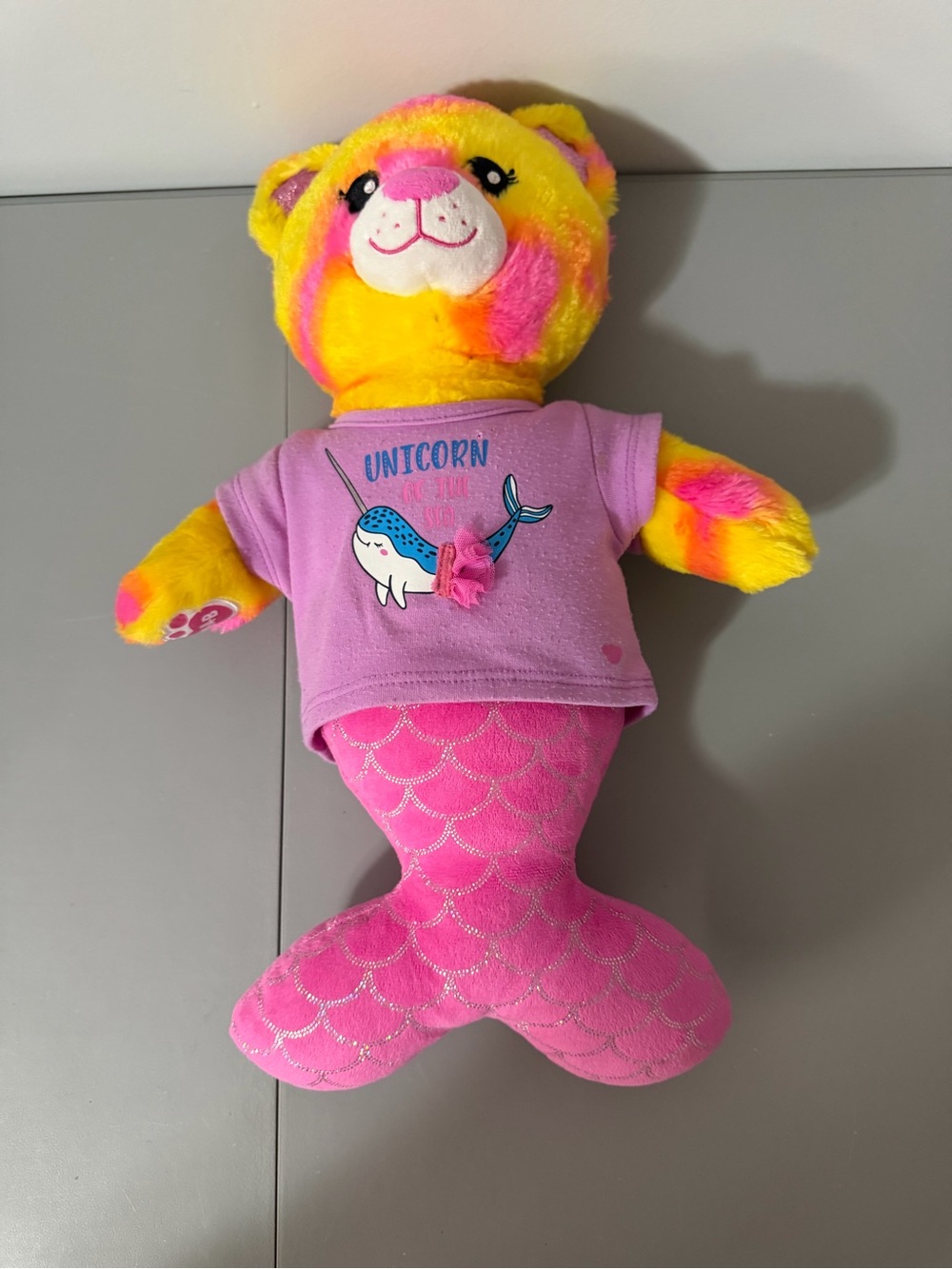 Build-A-Bear Enchanted Mer-Cat Plush Bear Narwhal Shirt 2021 - Picture 9 of 13